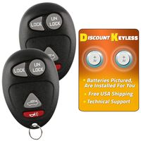 Discount Keyless Replacement Key Fob Car Entry Remote For Century Regal Rendezvous Aztek Intrigue Grand Prix L2C0007T (2 Pack)