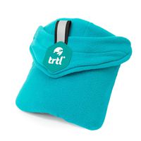trtl Pillow Junior, Kids Travel Pillow with Built in Neck Support, Ergonomic Design and Hypoallergenic Fleece Travel Accessories for Kids Aged 8+ (Aqua Pop)