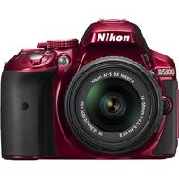 Nikon D5300 24.2 MP CMOS Digital SLR Camera with 18-55mm f/3.5-5.6G ED VR II Auto Focus-S DX NIKKOR Zoom Lens (Red) - (Renewed)