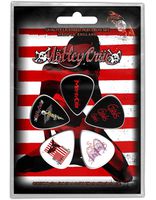 Motley Crue Guitar Pick Plectrum Pack X 5 Red White & Crue Logo Official