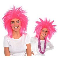 Pink Crazy Party Wig Costume