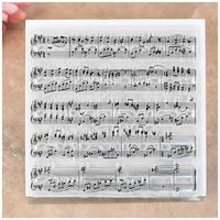 Kwan Crafts Musical Note Background Clear Stamps for Card Making Decoration and DIY Scrapbooking