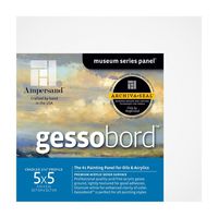 Ampersand Gessobord for Acrylic, Oil and Mixed Media, 1.5 Inch Depth Cradle, 5X5 Inch (GBSCG0505)