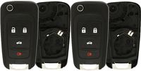 KeylessOption Just the Case Keyless Entry Remote Control Car Key Fob Shell Replacement For OHT01060512 (Pack of 2)