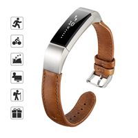 TOMALL Leather Bands Compatible for Fitbit Alta and Alta HR, Genuine Leather Strap Replacement Wristband Straps for Women Men