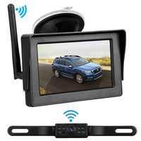 iStrong HD Backup Camera and Monitor Kit for Cars/SUVs/Minivans with 4.3'' Monitor 9V-24V System 7 White Light LED Night Vision Waterproof License Plate Camera