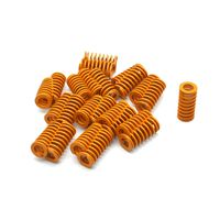 Antrader 24-Pack Yellow Od 10mm Id 6mm Light Load Spiral Stamping Compression Die Spring Length 20mm