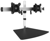 XtremPro Dual Monitor Mount for 2 LCD Screen Desk for 15" - 24" w/Cable Management, Height Adjustable, Tilt ±15°, ±180° Rotation, Anti-Theft, VESA 75x75, 100x100, 36Lbs Capacity - Black (41110)