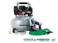 Metabo HPT Air Compressor Combo Kit, Includes Brad Nailer, Pancake Compressor, and 25 Ft Air Hose (KNT50AB)