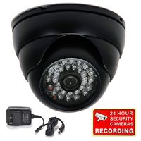 VideoSecu Dome Security Camera Built-in 1/3" Sony Effio CCD 700TVL IR Outdoor Weatherproof Day Night Vision Wide View Angle 3.6mm Lens Vandal-Proof for DVR CCTV Home with Power Supply B39