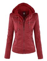 LL WJC663 Womens Removable Hoodie Motorcyle Jacket XL RED
