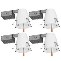 Sunco Lighting 4 Pack 4 Inch Remodel Housing, Air Tight IC Rated Steel Can, 120-277V, TP24 Connector Included for Easy Install - UL & Title 24 Compliant