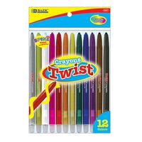 BAZIC 12 Color Propelling Crayon (Case of 144)