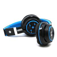 IQ Sound IQ-126BT Rechargeable Bluetooth Headphone w/Mic/DeepBass/Music Cont/AUX IN - BLUE