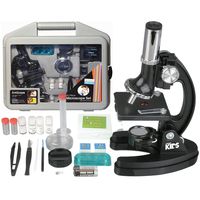 AMSCOPE-Kids M30-ABS-KT51 120x-1200x 6-Powers Metal Frame & Base with 52-pc Accessories, Among The TOP 3 Picks of The Best Student Beginner Microscope Kit in 2016, Recommended by Multi Organizations