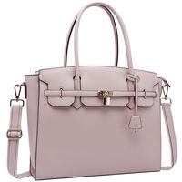 Laptop-Bag-For-Women 15.6-Inch-Laptop-Tote-Bag Work-Purse Business Briefcase Professional Computer-Bags Large Laptop-Shoulder-Bags for Office School Travel, Heavenly Pink
