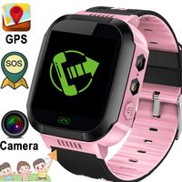2020 Latest Kid Smartwatch Phone GPS Tracker for 3-12 Years Old Boy Girl Two-Way Call SOS Anti-Lost SIM Card Slot Touch Screen Game Camera Kid Wrist Watch Outdoor Sport Christmas Birthday Gift (Pink)