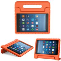 MoKo Case for All-New Amazon Fire HD 8 Tablet (6th/7th/8th Generation, 2016/2017/2018 Release) Kids Shock Proof Convertible Handle Light Weight Protective Stand Cover Case for Fire HD 8,Orange