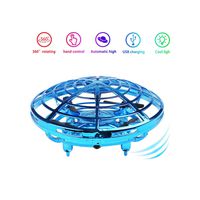 asuku Flying Ball Toy Drones,Hand Operated Drones for Kids or Adults - Scoot Flying Ball Drone，with 360°Rotating and Flashing LED Lights Mini Drone，for Boys and Girls, Kids Gifts (Blue)