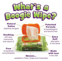 Boogie Wipes, Unscented Wet Wipes for Baby and Kids, Nose, Face, Hand and Body, Soft and Sensitive Tissue Made with Natural Saline, Aloe, Chamomile and Vtamin E, 45 Count (Pack of 2)