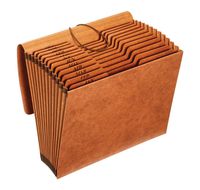 Globe-Weis/Pendaflex Heavy Duty Expanding File with Flap, 12 Monthly Pockets, 1/3 Cut Tabs, Brown, Letter Size (R117MLHD)
