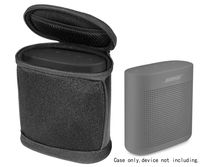 Case for Bose SoundLink Color Bluetooth Speaker II and Bose SoundLink Color Bluetooth Speaker, Portable Sound Through Design, Tailor Made and Easy to go Carabiner, Light Weight (Black with Black Zip)