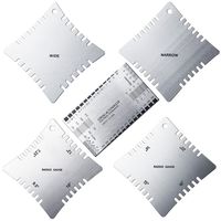 Vangoa Guitar Set Up Luthier Tools Including String Action Ruler Gauge and Guitar Notched Radius Gauges for Electric Bass Acoustic Guitar