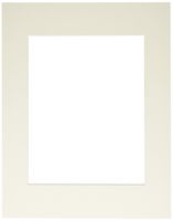 Callen HC1114-11731 Single Hand Cut Photo Mat with Bevel Edge, 11-Inch x 14-Inch, Natural Linen/White Core