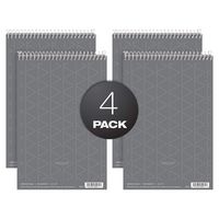 TOPS Prism Steno Books, 6" x 9", Gregg Rule, Gray Paper, 80 Sheets, Perforated, 4 Pack (80274)