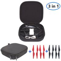 Handheld Portable Travel Protective Storage Case Shoulder Bag Carry Suitcase + 4 Pair Quick Release Low-Noise Propellers for DJI Tello Drone Accessories