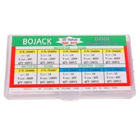 BOJACK 10 Values 300 pcs Rectifier Diodes 1N4001 1N4002 1N4003 1N4004 1N4005 1N4006 1N4007 Schottky Diodes 1N5817 1N5818 1N5819 Assortment Kit