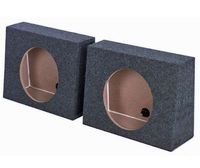 (2) Q-POWER QTW10 Single 10" Sealed Car Audio Subwoofer Sub Box Enclosures Pair