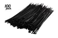 Cable Zip Ties 8" Multipurpose Heavy Duty nylon Ties 100 Pack