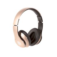 iJoy Matte Rechargeable Wireless Bluetooth Foldable Over Ear Headphones with Mic (RGD)
