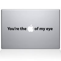The Decal Guru You're The Apple of My Eye MacBook Decal Vinyl Sticker - 13" MacBook Pro (2015 & Older) - Black (0195-MAC-13P-BLA)