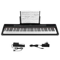 Donner DEP-10 Beginner Digital 88 Key Full Size Semi Weighted Keyboard, Portable Electric Piano with Sustain Pedal, Power Supply