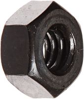 Steel Hex Nut, Black Oxide Finish, Grade 5, ASME B18.2.2, 1/2"-13 Thread Size, 3/4" Width Across Flats, 7/16" Thick (Pack of 25)