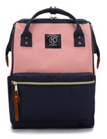 Kah&Kee Polyester Travel Backpack Functional Anti-theft School Laptop for Women Men (Pink Navy, Large)