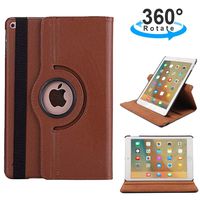 TechCode 5rd Generation iPad Mini 2019 Case, 360 Degree Rotating Slim Lightweight PU Leather Magnetic Flip Folio Stand Case with Smart Auto Sleep/Wake Protective Cover for 7.9 inch iPad Mini 5, Brown