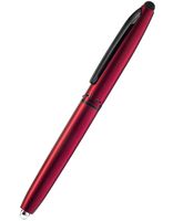 Stylus Pen- Capacitive Stylus, 3-in-1 Metal Pen, Multi-Function,Ballpoint Ink Pen,with LED Flashlight, for Touchscreen Devices, Tablets, iPads, iPhones, 1PK, Red