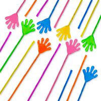 Super Z Outlet Vinyl Glitter Mini Sticky Hands Toys for Children Party Favors, Birthdays - 1 1/4" (72 Count)