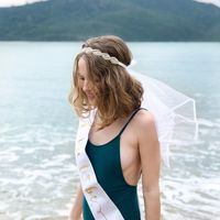 xo, Fetti Bachelorette Party Veil - Crystal Boho Crown | Bridal Shower Veil | Bride to Be Gift, Bachelorette Favor + Engagement Decoration