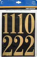 3" Black and Gold Number Pack
