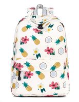 Leaper Pineapple Laptop Backpack Girls School Bookbags College Bags Beige