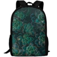 Webb Backpack Laptop Travel Hiking School Shoulder Bag Succulent Plants Pots Daypacks