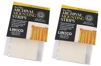 Lineco Archival 4 inch See-Thru Polyester Mounting Strips. Very Safe for Artwork, Prints, Documents, Photos, and More. Each is a Package of 12. Set of 2.