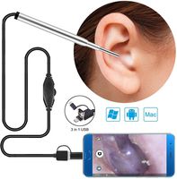 3 in 1 Ear Spoon Cleaning Tool Android Type C USB 3.9mm Medical Otoscope Inspection Camera Borescop Ear Nasal Earpick Endoscope