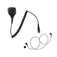 Maxtop APM250ARP01-H5 Heavy Duty Shoulder Speaker Microphone for Hytera with Earbud Receiving Only Earpiece