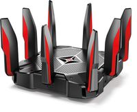 TP-Link AC5400 Tri Band Gaming Router - MU-MIMO, 1.8GHz Quad-Core 64-bit CPU, Game First Priority, Link Aggregation, 16GB Storage, Airtime Fairness, Secured Wifi, Works with Alexa (Archer C5400X)