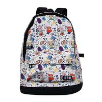 Bosunshine BTS Love Yourself V Suga Jin Jimin Jung Kook Casual Backpack Daypack Laptop Bag College Bag Book Bag School Bag (White)